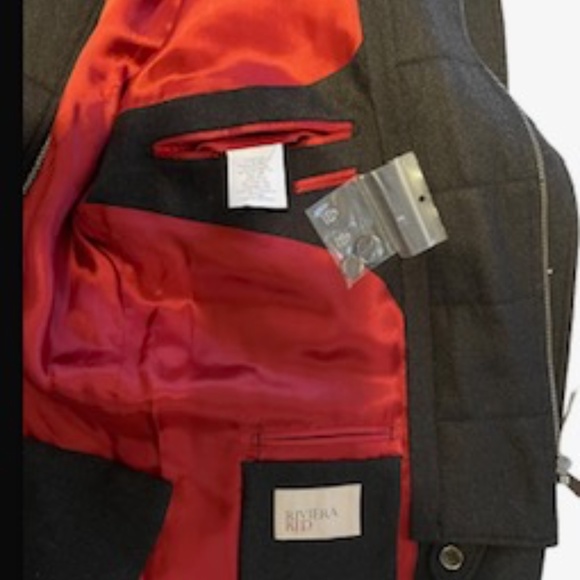 RIVIERA RED Boston Hybrid Zip out Wool Blazer size 48R - Picture 11 of 12